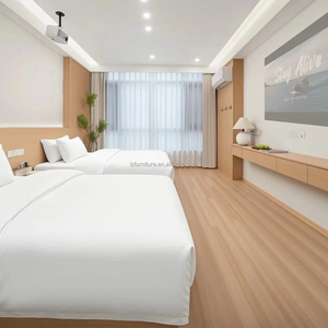 Mesita de Noche Moderna Ecológica con Tamaños Personalizables, Juego de Dormitorio de Madera para Hotel con Cabecero para Habitaciones de Hotel de 3 Estrellas - Product Image 3