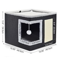 Tente multifonctionnelle pour chat avec griffoir, balançoire suspendue et lit-caverne confortable pour chats d'intérieur et chatons – Vente en gros