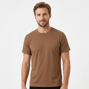 Camiseta de Trabajo para Hombre 100% Algodón al por Mayor, Logotipo Personalizado Impreso, Uniforme de Empleado en Blanco, Fabricante OEM, Proveedor al por Mayor - Product Image 1