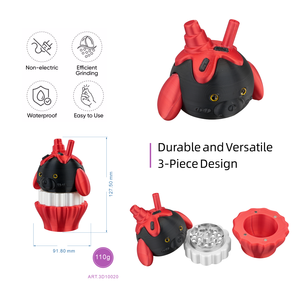 Meilleures ventes : Broyeur à herbes 3D en forme de chien mignon, broyeur d'épices sèches en plastique à 3 couches, 91 mm, avec tiroir - Product Image 2