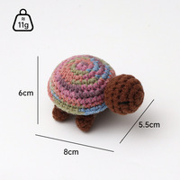 Pendentif de poupée au Crochet fait main nouvellement conçu avec porte-clés tricoté petite tortue au Crochet de fil