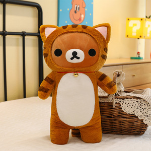 Peluche douce en forme d'<span class=keywords><strong>ours</strong></span> en pyjama avec bonnet à pois, jouet en peluche pour cadeau d'anniversaire pour enfants et adultes - Product Image 5