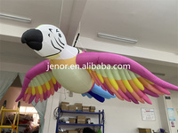 Ballon volant gonflable de couleur rose, 1 ballon oiseau perroquet, décoration pour événement en plein air