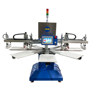 Imprimante rotative à écran pour tissus, 3 couleurs, 8 stations, avec palette en aluminium, pour l'impression de t-shirts (vente en gros) - Product Image 3