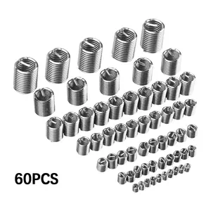 60 Stuks M3 M4 M5 M6 M8 M10 M12 Roestvrijstalen Draad Reparatie Invoegen Set Voor Hardware Reparatie Tools - Product Image 3