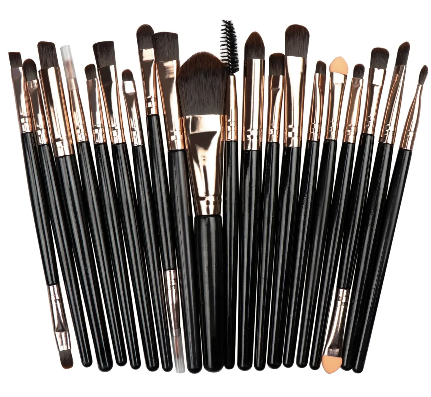 Foundation Lidschatten Makeup 20 Stück kosmetische Werkzeuge Rose Gold Brushes Set für Augenbrauen