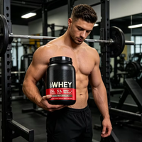 Poudre de protéines de lactosérum pour l'amélioration de la densité osseuse, la prise de masse musculaire et la prise de poids, complément nutritionnel pour adultes, végétalien, fitness, sport