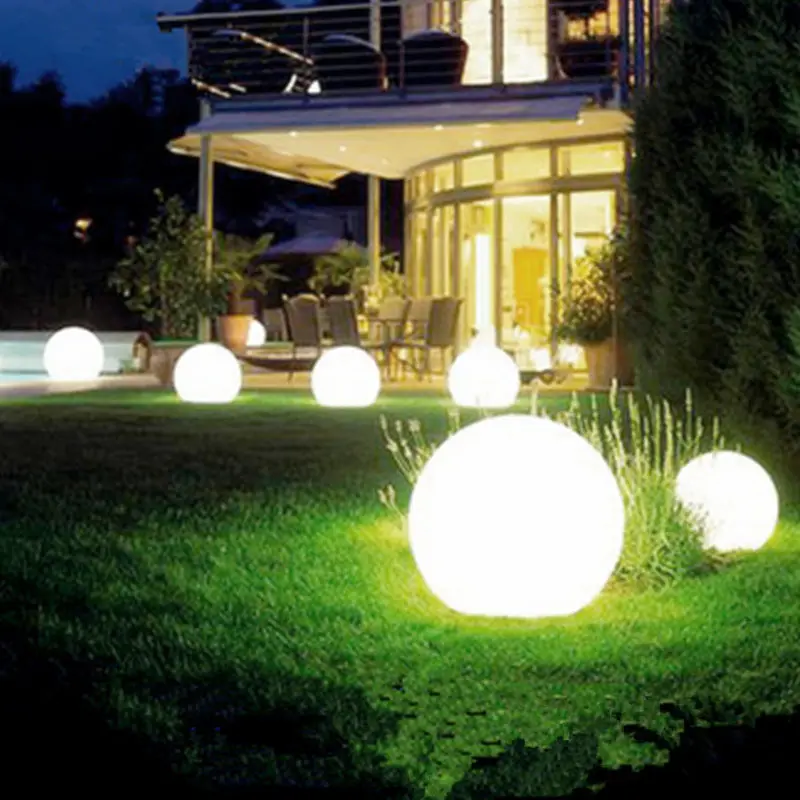 Круглые садовые шары на солнечной батарее, водонепроницаемые светильники для двора, парка, внутреннего дворика, дорожки, ландшафта, на земле, газон с шипами