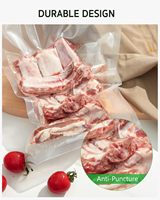 Bolsa de Vacío Transparente al por Mayor con Cierre de Cremallera PA+PE, Sellado de 3 Lados, Grado Alimenticio, a Prueba de Humedad, Gruesa, Resistente, Apta para Congelador y Microondas