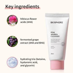 New Formula Acne Treatment Vegan BHA AHA Private Label Hydrating Organic Face <b>Cleanser</b> Wash Gel Facial <b>Cleansers</b> for <b>Oily</b> <b>Skin</b> - Product Image 4