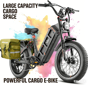 Vélo cargo électrique, vélo familial électrique, batterie lithium longue autonomie, rangement verrouillable, pour livraison urbaine. - Product Image 1