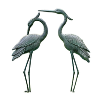 Escultura de Grúa Metálica 3D de Lujo en Oferta, Escultura de Animal de Bronce Fundido, Decoración de Jardín, Patio, Hotel, Paisaje, Tamaño Personalizado OEM