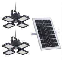 Lampes solaires de garage avec détecteur de mouvement, projecteur solaire, lampe de hangar, lampes suspendues, lustre, lumière de garage, 5 modes