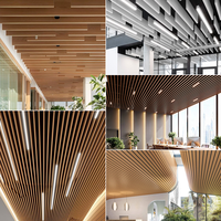 Plafond à lattes intérieur personnalisé, matériau métallique, plafond suspendu décoratif en aluminium, plafond linéaire extensible