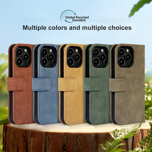 Funda para Teléfono Móvil con Tarjetero, Material de Cuero PU Reciclado con Certificación GRS, Ecológica, para <span class=keywords><strong>Samsung</strong></span> y iPhone 17 <span class=keywords><strong>Pro</strong></span> Max - Product Image 6