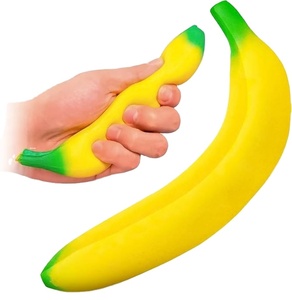 Pelota Antiestrés de Espuma de PU con Forma de Plátano, Impresa con Serigrafía de Logotipo Personalizado, Superventas Juguete Promocional Publicitario - Product Image 1