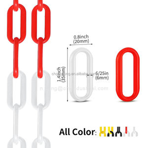 Chaîne de sécurité décorative en plastique résistante aux intempéries pour la gestion des foules sur les allées et les entrées, barrière de clôture à maillons - Product Image 2