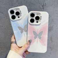 Coques de Téléphone Antichoc Luxe Papillons pour iPhone 17 Air 16 15 Plus Pro Max 14 13 12 11 X – Housse Arrière Anti-chute Personnalisée