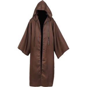 Disfraz de Obi Wan Kenobi Jedi para Adultos SINSEN, Túnica con Capucha, Uniforme de Cosplay para Hombre, Conjunto para Fiesta de Halloween - Product Image 4