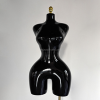 Mannequin féminin brésilien HOT de Guangzhou, grande taille, avec hanches généreuses, en cuir mat doré, demi-corps supérieur