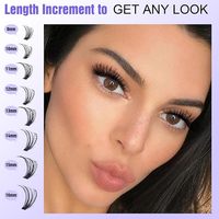 Kit d'extension de cils DIY haut de gamme fait main, fibres synthétiques, longueurs mixtes 9mm-16mm, ensemble de bouquets de cils individuels, professionnel pour la maison