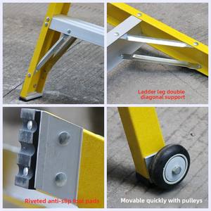 10-stappen Frp Geïsoleerde Leuning <span class=keywords><strong>Platform</strong></span> <span class=keywords><strong>Ladder</strong></span> Aluminium Legering Mobiel <span class=keywords><strong>Platform</strong></span> - Product Image 5