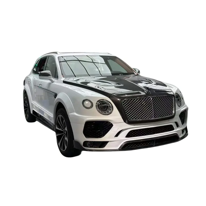 Bentley BentaygaからMSYスタイルのフロントリアバンパーサイドスカートホイール眉毛用のBTC高品質カーワイドボディキット