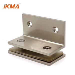 Fixation de <span class=keywords><strong>porte</strong></span> de douche en verre sur mur, profil carré, construction en <span class=keywords><strong>laiton</strong></span> massif, <span class=keywords><strong>bride</strong></span> de fixation en verre - Product Image 3