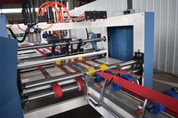 Máquina Automática para Doblar y Pegar Cajas de Cartón Corrugado, Plegadora y Encoladora de Cartón de Alta Velocidad