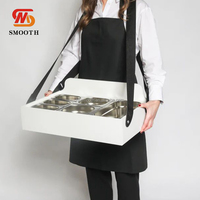 Plateau de service en métal au design élégant, nouveau modèle, pour popcorn et snacks, style Usherette, idéal pour les mariages et les fêtes
