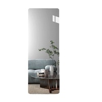 Miroir autocollant en acrylique HD incassable, souple, en plastique, non en verre, à fixer au mur, pleine longueur