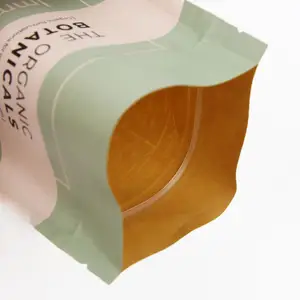 Bolsas De Papel Stand Up Pouch Ziplock Craft Biodegradable Food Packaging Kraft Bolsa De Papel