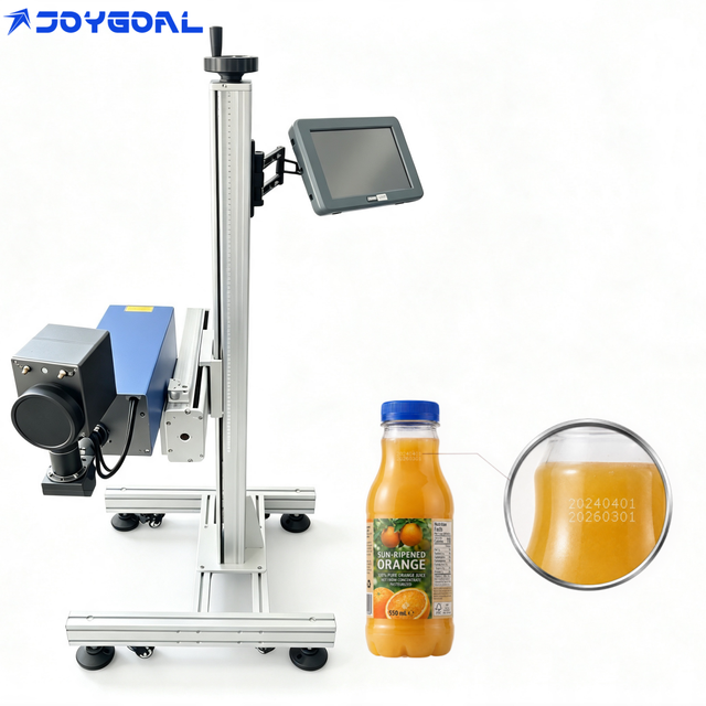 High Speed CO2 Flying Laser Marking Machine for Bar Code Date Batch Number Logo Automatic Co2 Laser Date Coding Machine