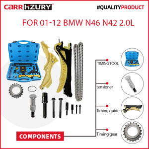 Комплект зубчатой цепи Carrhzury, инструмент ГРМ для 01-12 BMW 316 318 320 520 X3 N46 N42 2.0L 1997CC 122Cu. В. L4 ГАЗ DOHC 11348649768 - Product Image 2