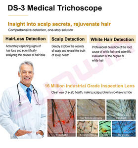 AI penganalisis rambut pintar dan kulit kepala kamera HD 16mp perbesaran 10X-200X untuk Diagnosis sensitivitas kulit kepala & folikel rambut akurat - Product Image 6