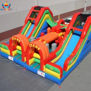 Tobogán Inflable Comercial Colorido con Obstáculos Dobles para Juegos - Product Image 6