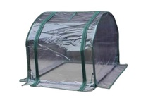 Grand tunnel de serre agricole monopente en acier galvanisé avec film PE transparent, ventilation latérale facile