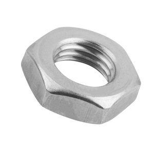 Tuerca Hexagonal Baja K0700 DIN439 ISO4035 M24 Rosca Derecha SW36 A2 Acero Inoxidable Brillante para Montaje de Maquinaria - Product Image 1