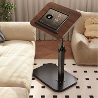 Escritorio de Computadora Giratorio de Metal con Diseño Moderno, Mesa de Estudio Móvil, Mesa Auxiliar Pequeña y Portátil