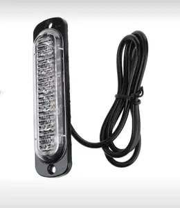 6LED hổ phách LED nhấp nháy cảnh báo ánh sáng nhấp nháy lưới tản nhiệt nhấp nháy thanh ánh sáng Xe Tải xe đèn hiệu đèn hổ phách màu đỏ màu xanh trắng đèn giao thông