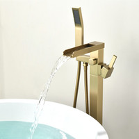 Robinet de douche et baignoire en cuivre, chaud et froid, vertical, à montage sur rebord, sur pied, monocommande, double commande, tout-en-un