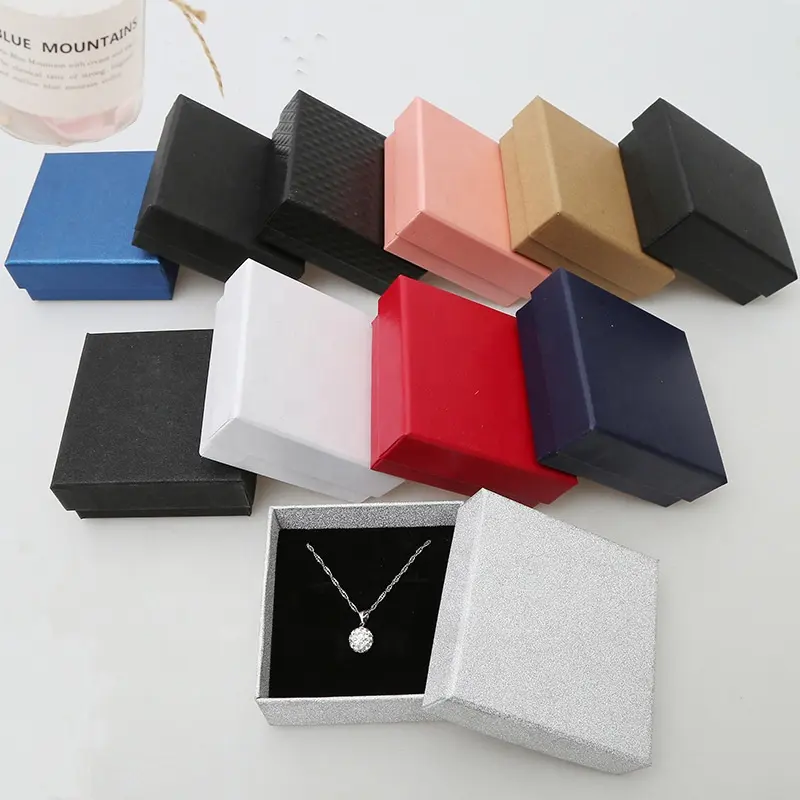 Scatole regalo portagioie portagioie scatola per fedi nuziali per orecchini collana Display Logo confezione