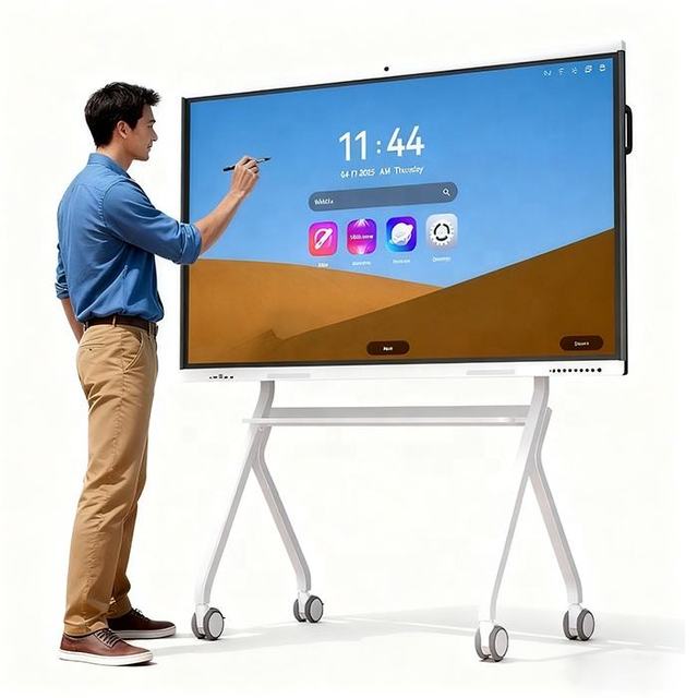 DCSJ Interactive Flat Panel Smart Mobile Smart Board 86 Inches Interactive Flat Panel Leds for Education and Commercial
