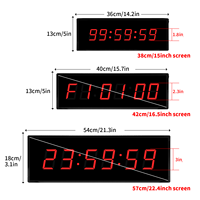 Horloge numérique LED portable GANXIN avec compte à rebours, chronomètre et minuterie pour la maison, la salle de sport, le bureau, l'école, l'église, la décoration murale