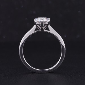 Starsgem matrimonio matrimonio <span class=keywords><strong>solitario</strong></span> 14K oro rotondo taglio brillante 1.0ct D colore <span class=keywords><strong>anello</strong></span> di diamanti laboratorio - Product Image 2