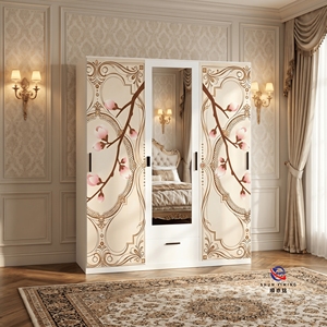 Armoire robuste en acier laminé à froid imprimé, organisateur de vêtements professionnel en métal pour chambre à coucher avec <span class=keywords><strong>barre</strong></span> de suspension - Product Image 1