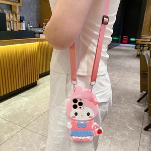 เคสโทรศัพท์ลายการ์ตูน TPU กันกระแทก งานแฮนด์เมด ขายดี พร้อมสายคล้องคอแบบไขว้ สำหรับ <span class=keywords><strong>Oppo</strong></span> A6 Pro Realme 15T - Product Image 4