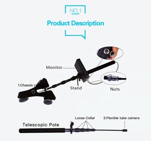 Sistema de Inspección de Vehículos UVIS04 <span class=keywords><strong>UVIS</strong></span> 1080P HD Mini con Cámara, Monitor LCD de 4.3 Pulgadas, 16 Lámparas LED, Ruedas Omnidireccionales de 5MP - Product Image 3