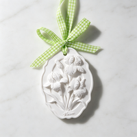 Diffuseur d'huiles essentielles en céramique parfumée, fait main, en forme de fleur, pour la maison, la voiture et la garde-robe