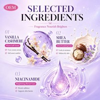 Lotion corporelle hydratante et adoucissante au beurre de karité et à la vitamine C, parfum vanille, avec logo personnalisé, soin naturel premium en gros